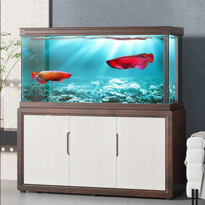 新款森森幻影超白玻璃大型龙鱼缸客厅办公室大型龙鱼缸免换水