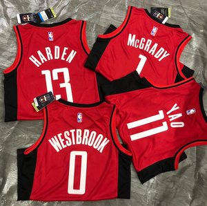 姚明火箭队球衣nba球服哈登13号麦迪1号城市版sw主客场红黑安东尼