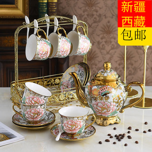新疆西藏包邮欧式高档茶具陶瓷咖啡杯具套装花茶英式下午茶创意家