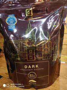 新加坡进口奥世纽扣调温纯脂黑巧克力61％