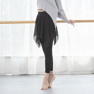舞蹈服女拉丁舞裙新款练功服女成人舞形体舞裤跳舞长裤裙半身裙