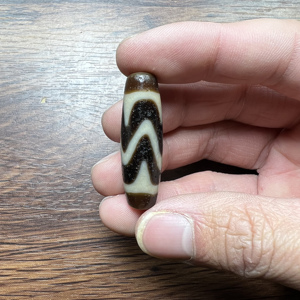 高端台湾上肯虎牙水纹天珠项链吊坠手串锁骨链【一图一物现货发】