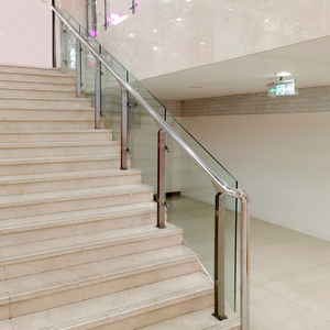 001人付款淘宝304玻璃护栏 别墅不锈钢栏杆 楼梯扶手 中空厅栏河 钛金