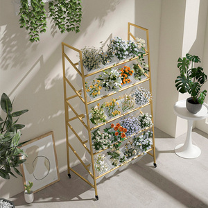 花店展示架户外摆摊移动阶梯多层北欧铁艺简约架子醒花桶鲜花花架