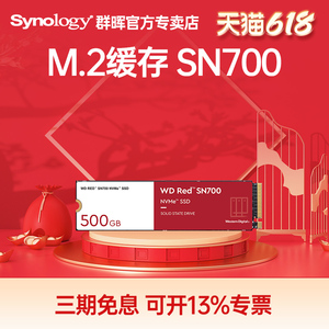 WD西部数据红盘 SSD缓存SN700 500G M.2 NVME固态硬盘适用DS923+/723+/423+/720+/920+/1522+/1621/1821+