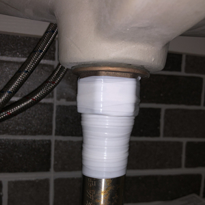 洗手池pvc下水管弯头漏水修补胶螺丝接头密封波纹管防臭堵漏胶带