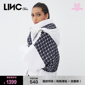 LINC金羽杰羽绒服2021年新薄款鸭绒羽绒服中长款外套女Y21806196