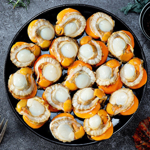 大扇贝肉煮熟冷冻 山东威海海鲜水产新年菜系顺丰 满50元包邮