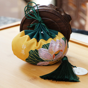 端午荷包艾草中草药香包古风宫廷香囊包挂件随身香袋空袋子藕片包