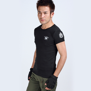 任意2件包邮 美军海豹突击队男款短袖迷彩恤衫 军迷战术登山t恤