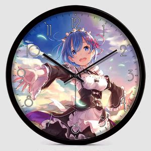 可定制挂钟从零开始的异世界生活时钟蕾姆二次元动漫周边静音钟表