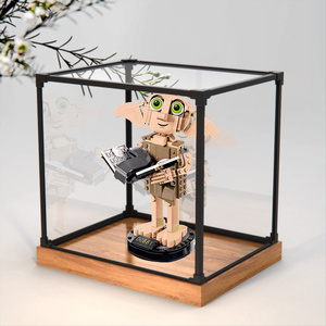适用乐高76421合金框展示盒哈利波特小精灵多比积木模型防尘罩盒