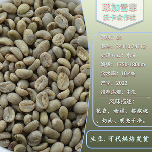 耶加雪菲G1咖啡生豆 水洗沃卡合作社 埃塞俄比亚进口精品 微批次