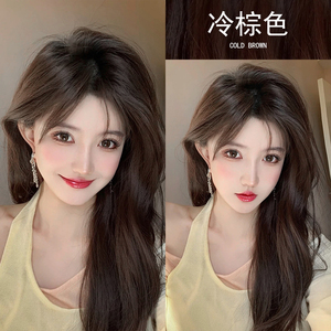 冷棕色染发剂膏女植物纯天然无刺激正品品牌自己在家染头发遮白发