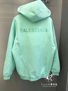 Balenciaga/巴黎世家 新款前后刺绣印花字母logo连帽卫衣男外套女