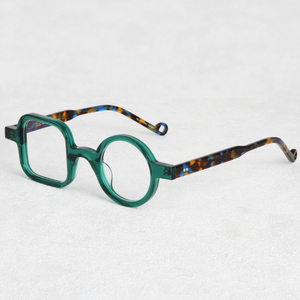 小罗伯特唐尼一方一圆不规则眼镜架日本手工板材眼镜框男女配近视