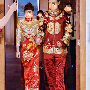 秀禾服旗袍2023年新款中式新娘结婚礼服龙凤褂秀和明星同款嫁衣
