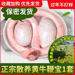 喜乐田园会员专享牛鞭1套1kg牛睾丸牛蛋牛三宝新鲜黄牛肉牛宝男用