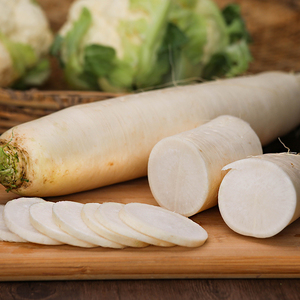 喜乐田园新鲜白萝卜500g 农家自产新鲜水嫩汁多种植蔬菜长白萝卜