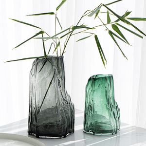 创意中国风玻璃花瓶水养鲜花富贵竹干花书房装饰花瓶客厅家用摆件