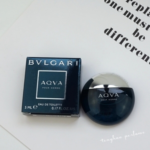 正品bvlgari宝格丽aqva碧蓝水能量男士淡香水q版小样5ml