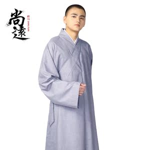 僧服夏季款长褂大褂tr面料僧人服装僧衣僧装手工盘扣三宝领