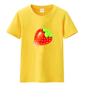 水果童装男童女童短袖t恤2019新款春夏装儿童中大童上衣草莓衣服