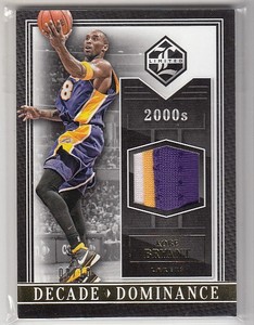 nba球星卡 panini kobe 湖人队mvp 科比 三色patch球衣卡金限10