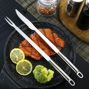 烧烤工具烧烤刀叉不锈钢烤羊腿烤全羊户外便携式烤羊刀叉子加长