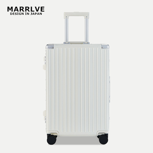 MARRLVE高颜值大容量PC铝框拉杆箱26男万向轮20登机箱24行李箱女