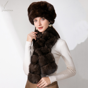 kiko皮草 超实用百搭 俄罗斯紫貂加厚保暖贝雷帽/皮草帽子