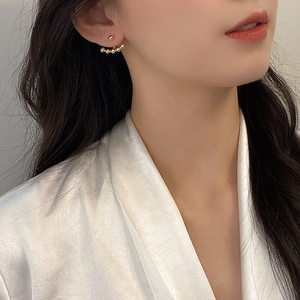 s925银针王子文同款耳钉设计感耳饰夏季时尚2024年新款耳环女潮