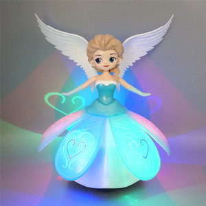 爱莎公主玩具电动万向旋转梦幻灯光炫舞唱歌艾莎小女孩童生日礼物