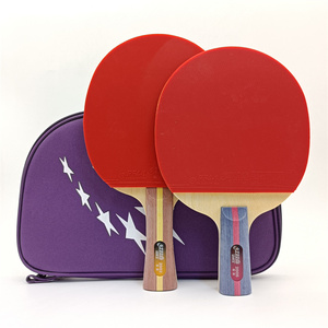 红双喜2星级H2002乒乓球拍双面反胶单支长柄横拍二星直拍短柄2006