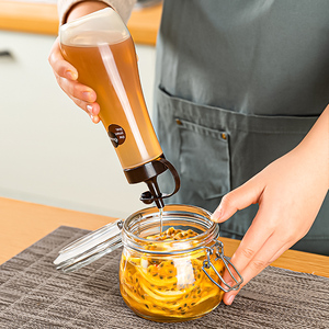 日本进口蜂蜜罐蜂蜜专用瓶分装挤压瓶子塑料便捷式方便倒家用神器