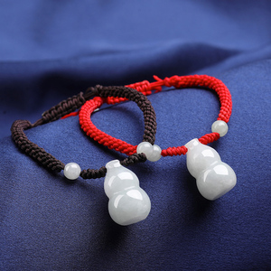 翡丽翠天然翡翠a货葫芦手链翡翠手链玉手串男女手链宝宝手链礼物