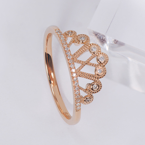 金钻石戒指女真金真钻玫瑰金黄金彩金不褪色指环礼物今生缘珠宝行