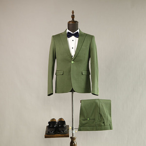 套装男结婚修身韩版亮面银色晚礼服婚礼西装男套装三件套0人付款688