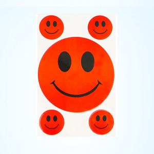 可爱红色哭脸笑脸贴纸卡通脸贴表情活动道具奖励不干胶装饰贴贴画表扬
