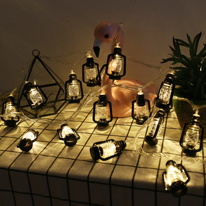 LED彩灯闪灯串灯卧室房间复古装饰灯创意文艺瓶子小夜灯电池挂灯