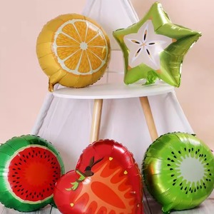 水果形状气球装饰西瓜草莓橙子菠萝生日布置