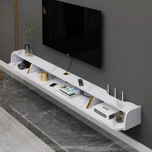 小型轻奢岩纹壁挂式电视柜挂墙上悬空挂式简易现代简约客厅卧室