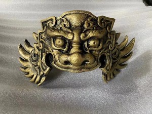 古装将军盔甲配件 肩吞腹吞 甲胄 虎头兽头