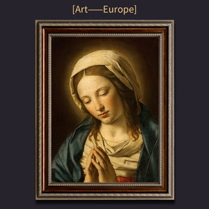 圣母祈祷油画图片
