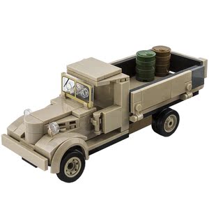 兼容乐高积木重型卡车装甲运输车运兵车武装突击摩托军事拼装玩具