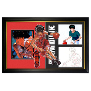 灌篮高手 井上雄彦亲笔签名照片 流川枫 原动漫线稿赛璐璐 裱框