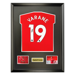 21/22 曼联队  瓦拉内 亲笔签名足球服球衣 含sa证书 裱框