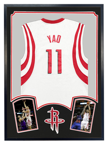 姚明亲笔签名球衣 yao火箭队11号篮球服 装裱 带证书