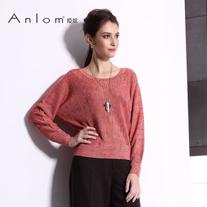 00anlom娅奴旗舰店天猫anlom/娅奴春夏新款印花蝙蝠衫休闲桑蚕丝