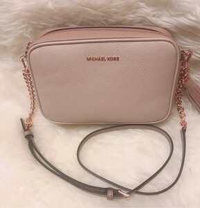 michael kors粉色流苏链条相机包斜挎包mk女士包袋时尚国内现货